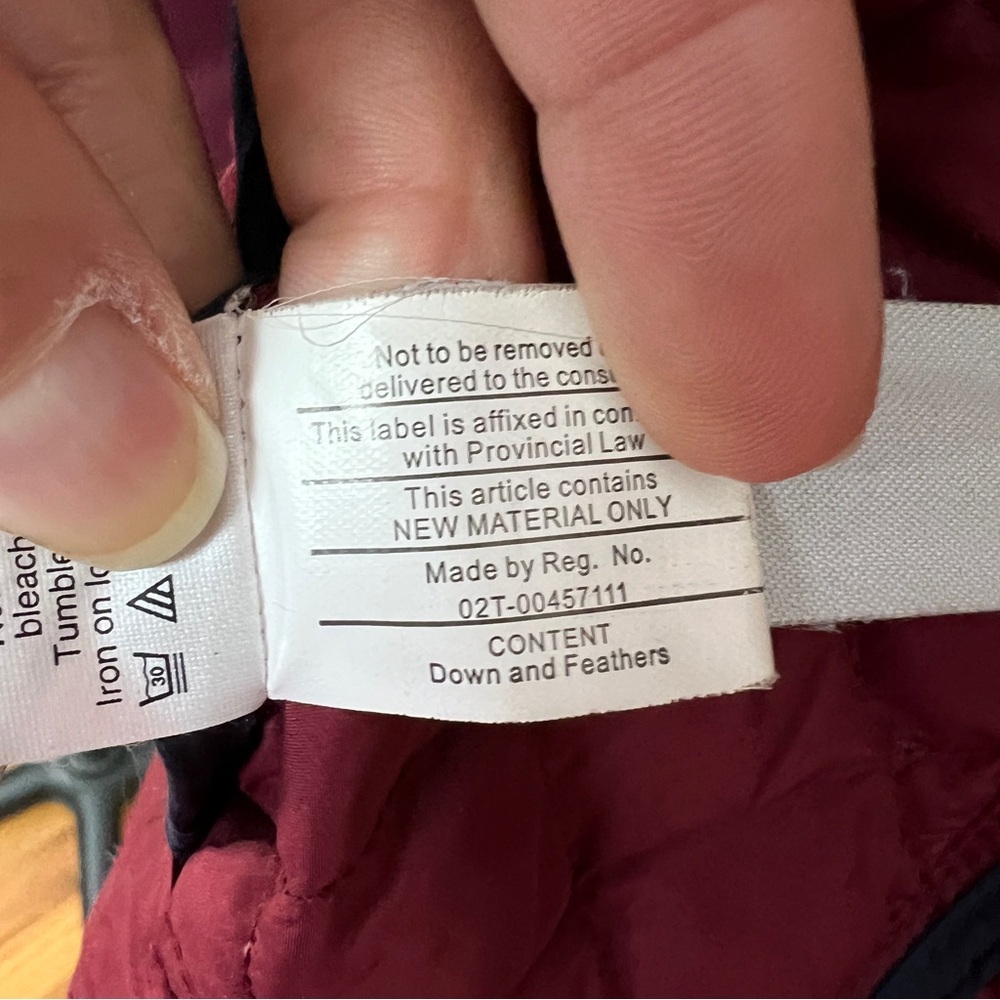 J.Crew Quilted Down-Filled Jacket Burgundy Corduroy Collar Women’s Size XS - Picture 10 of 13